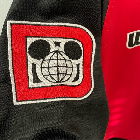 Disney World Mens Red Vintage Long Sleeve Baseball Jersey Size L - Picture 3 of 9